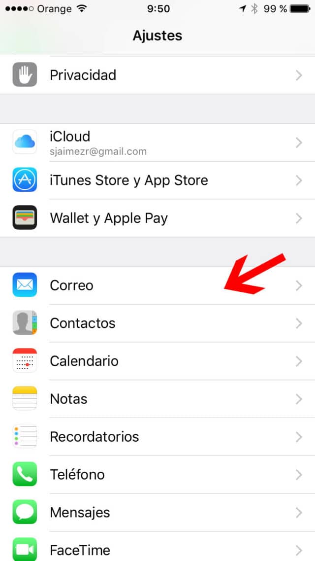 paso configuracion ios email 1