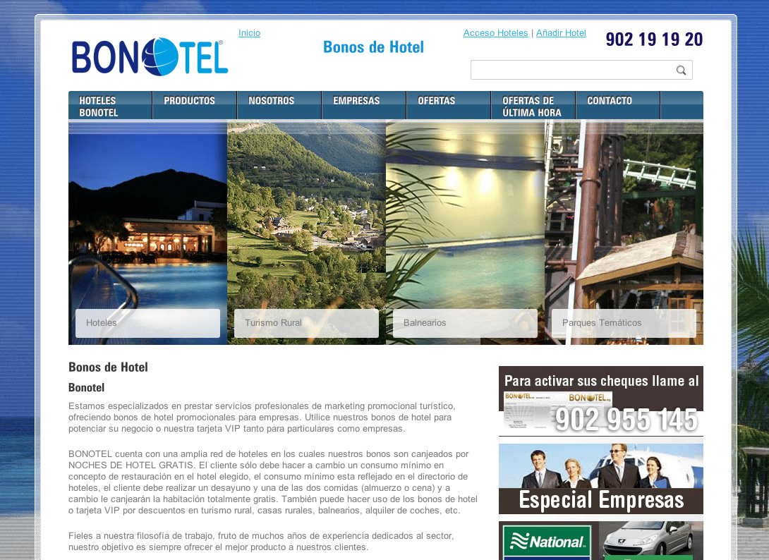 Hemos publicado la Web Bonotel.org