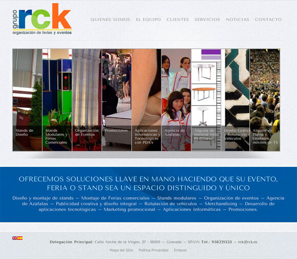 Diseño Web RCK Gestión de Eventos