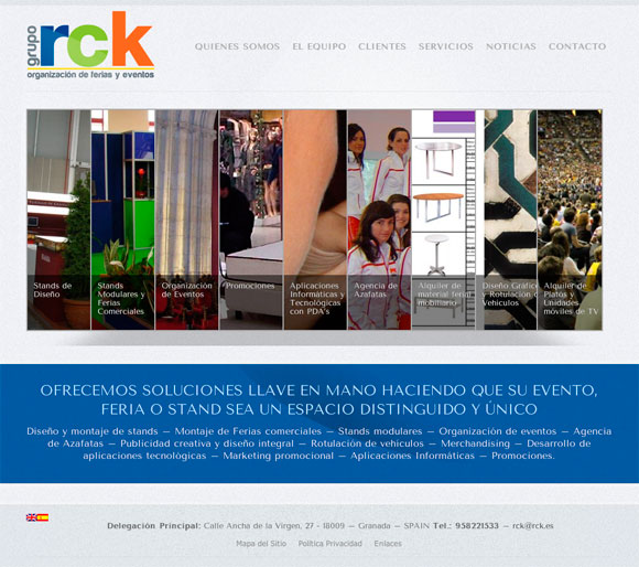 Diseño Web RCK Gestión de Eventos