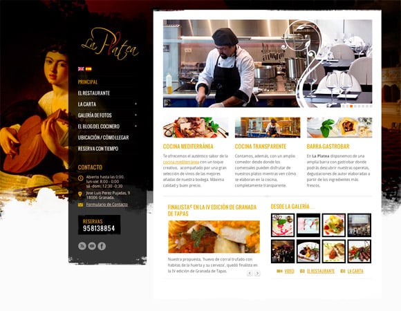 Web Restaurante La Platea