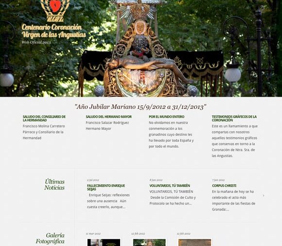 Web Centenario Coronación