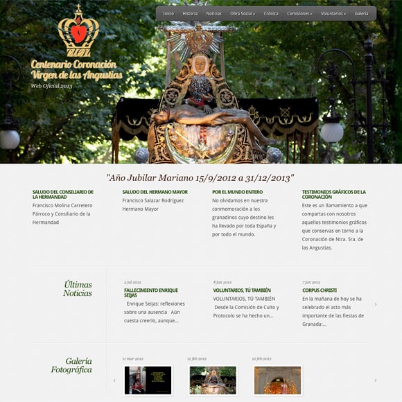 Web Centenario Coronación