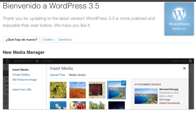 Wordpress 3.5: Más Móvil y Mejor gestión Multimedia WordPress 3.5: Más Móvil y Mejor gestión Multimedia