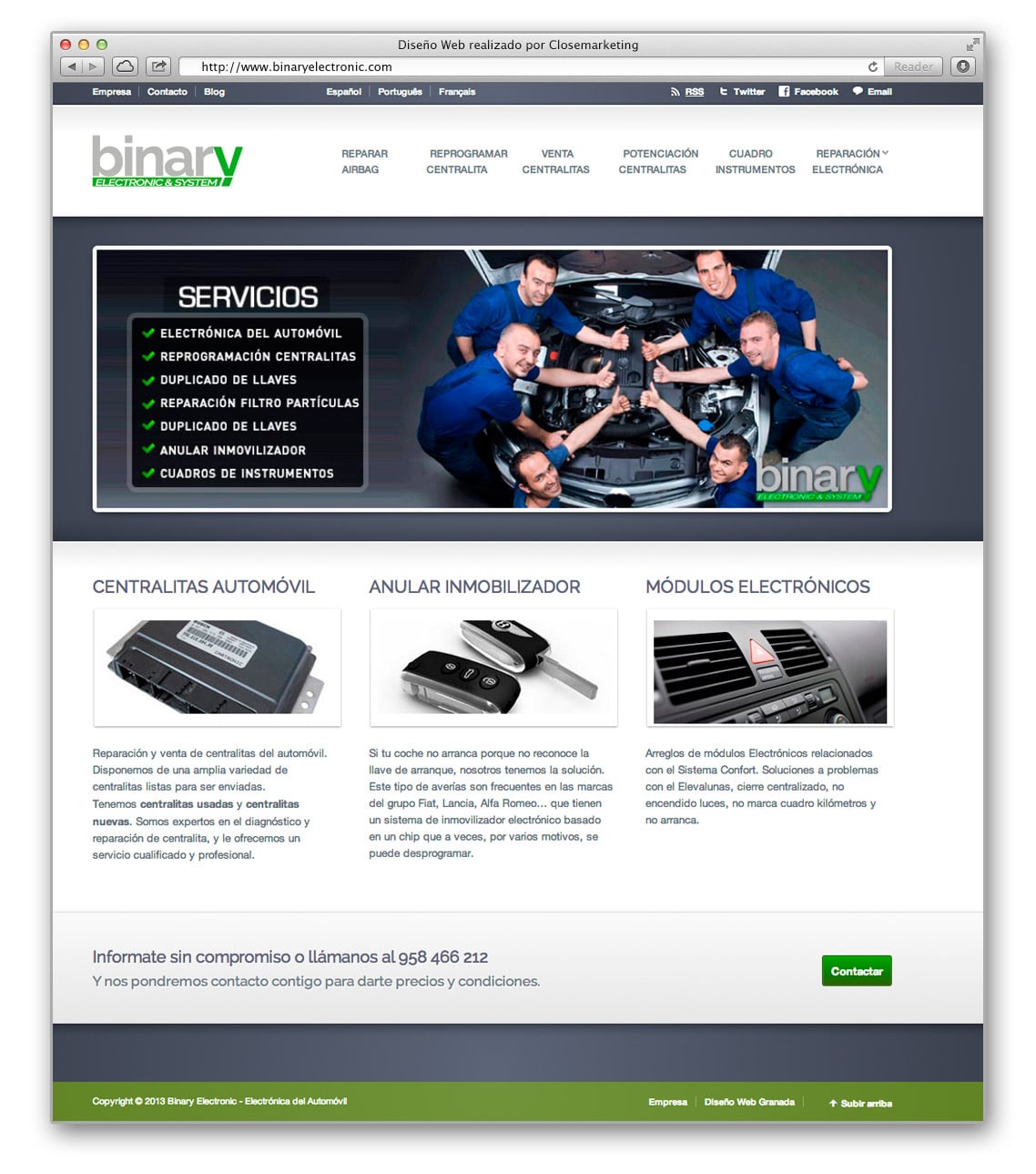 Diseño Web BinaryElectronic.com