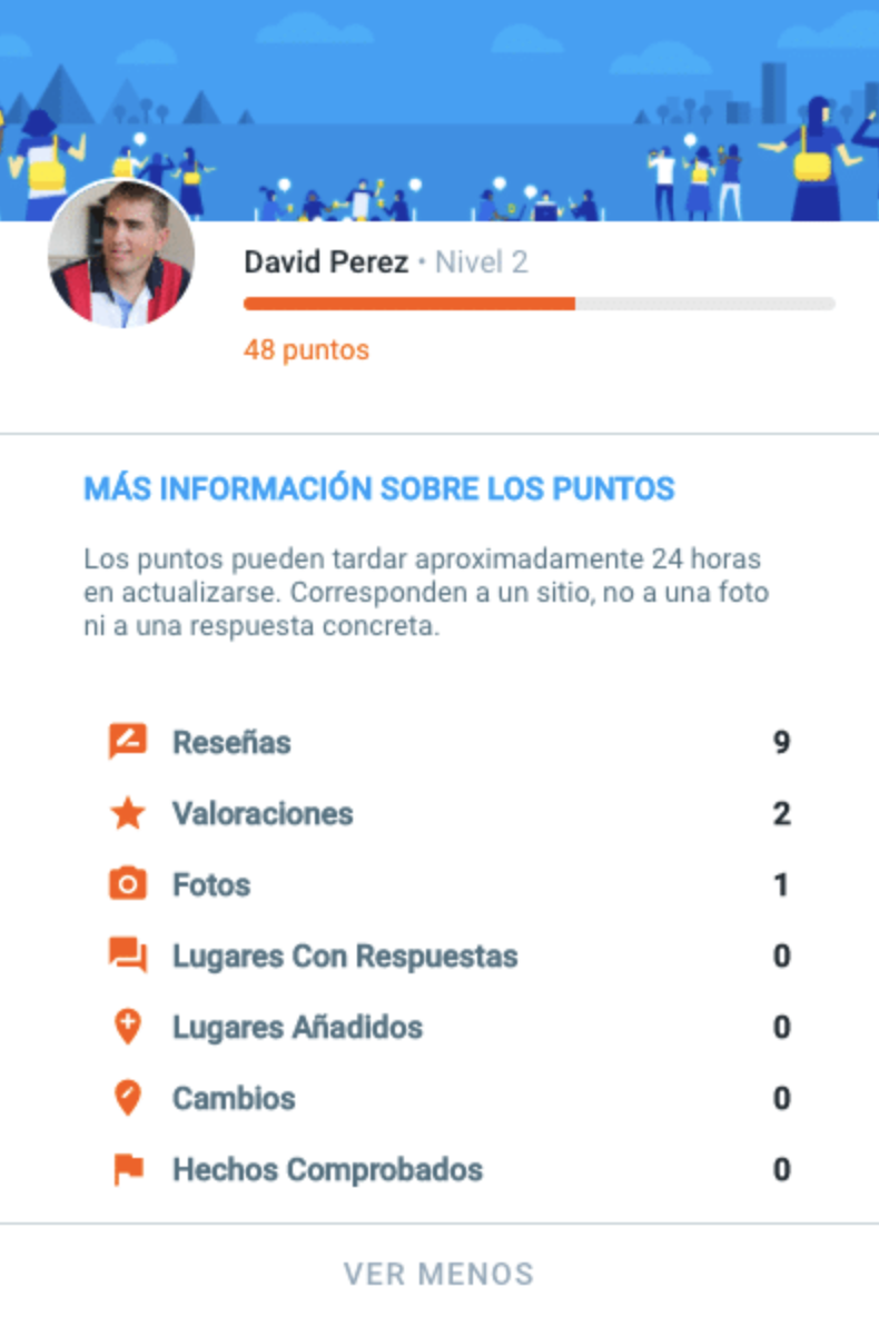 Local Guides: La propuesta de Google para competir con Tripadvisor Ficha Local Guides David Perez