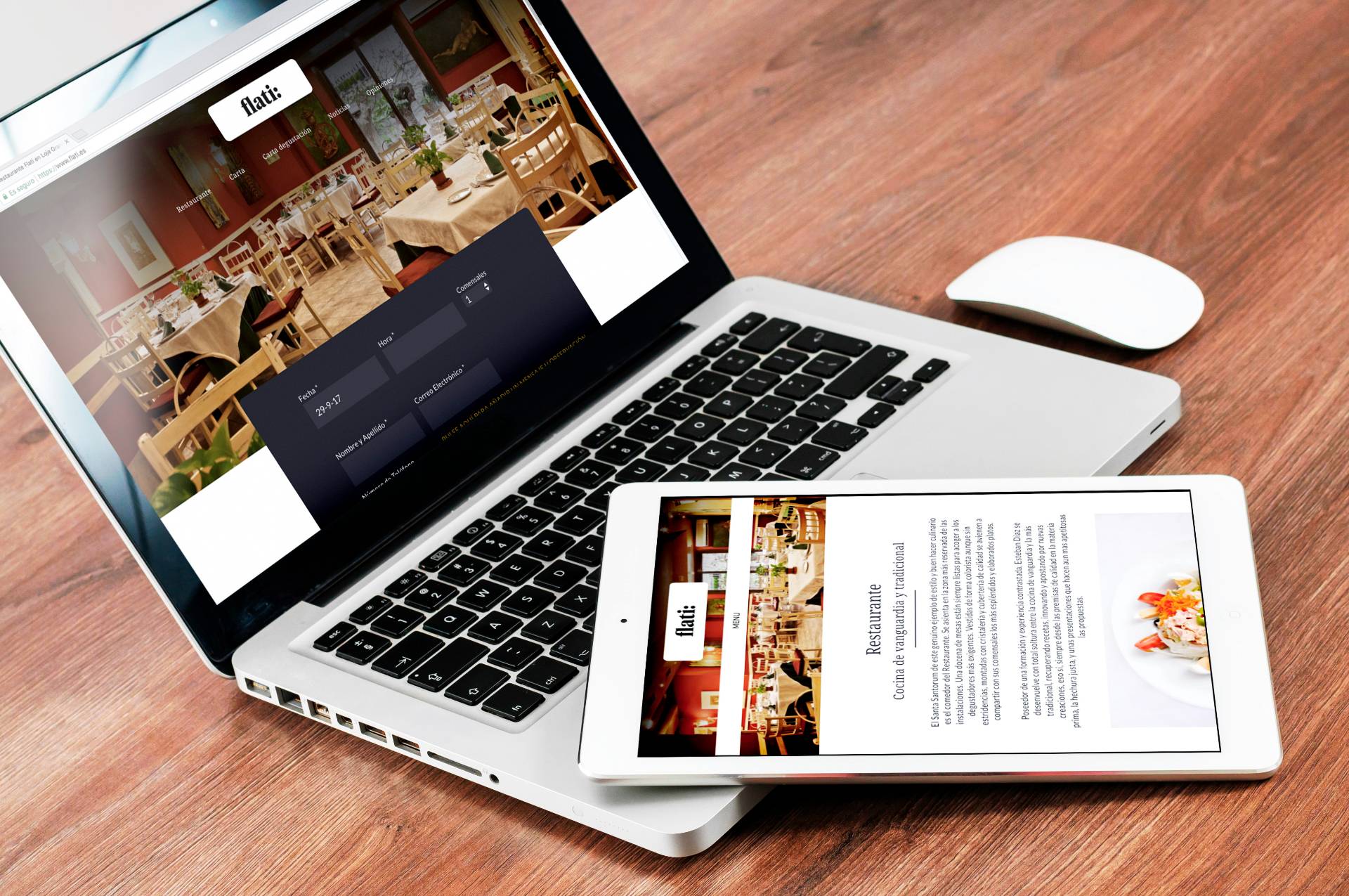 Diseño web Restaurante Flati Diseño y maquetación de Página web de restaurante Flati