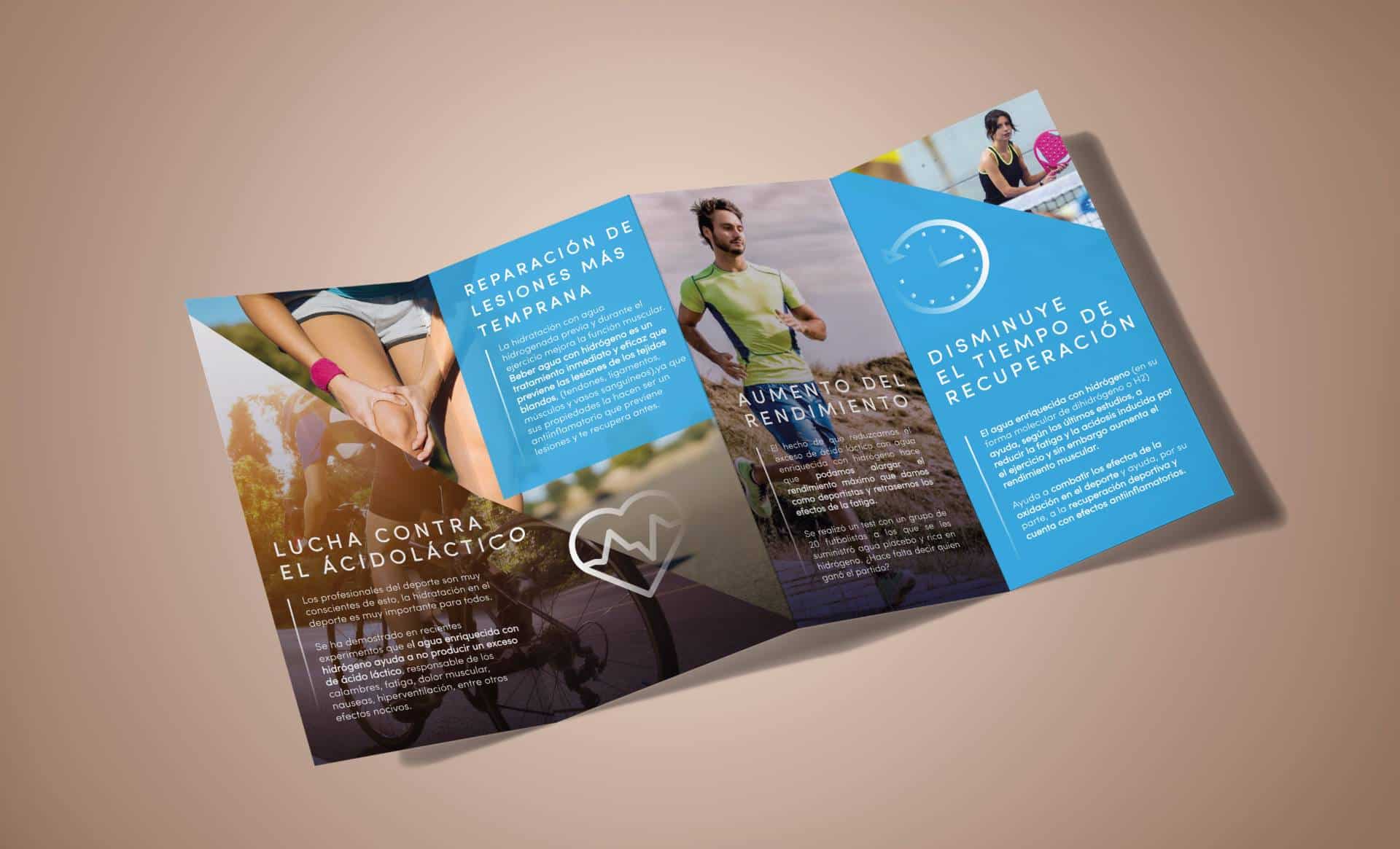 Identidad corporativa Vidagua Diseño Gráfico Folleto Vidagua
