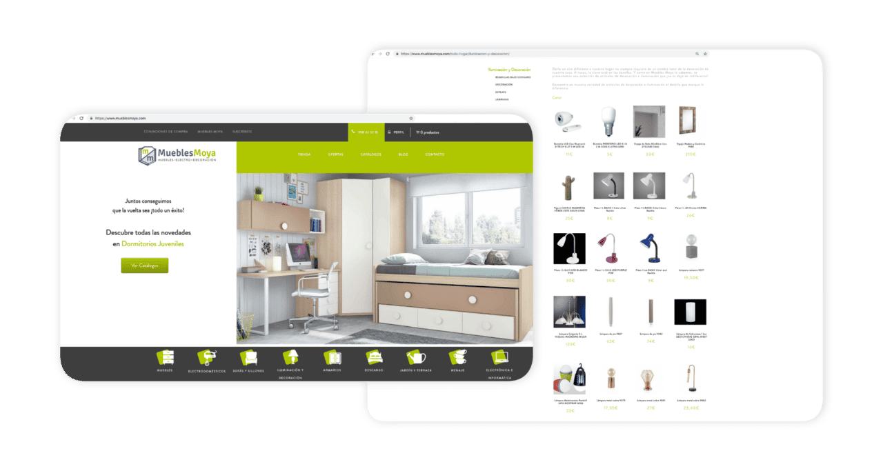 Diseño Tienda Online de Muebles Moya - Diseño Web Tienda Online