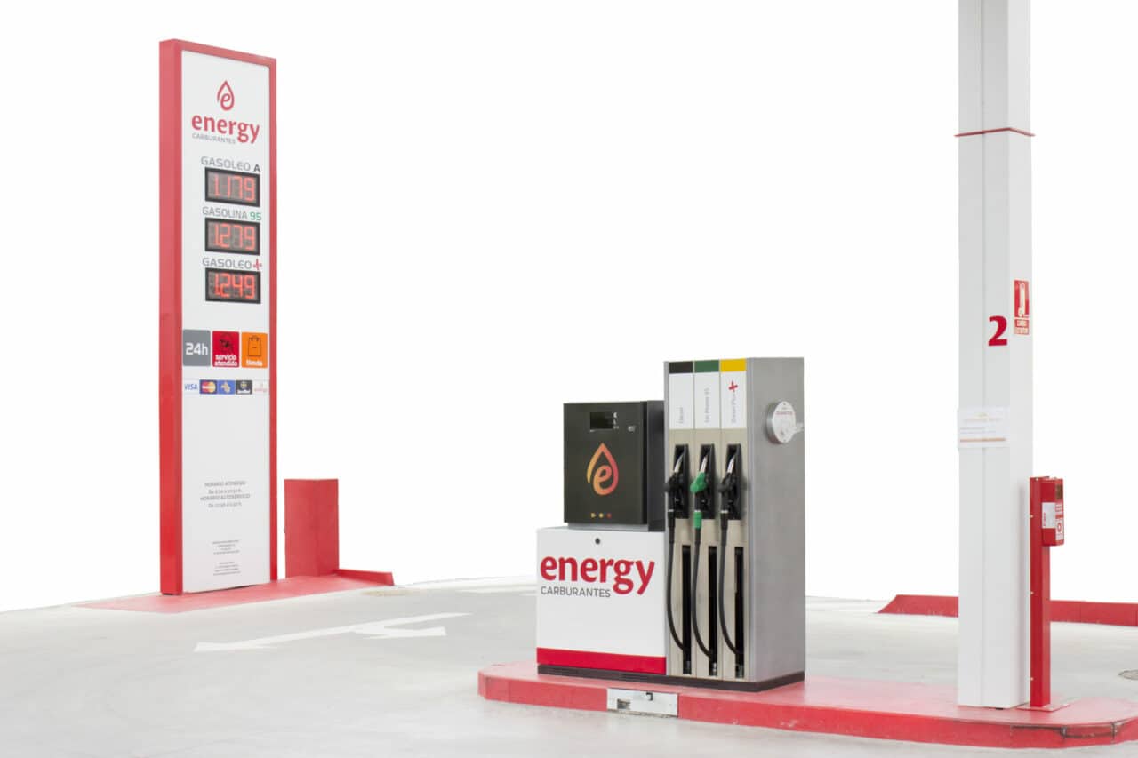 Diseño Gráfico De Elementos Para Gasolineras Energy Carburantes