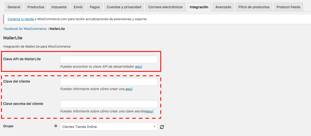 Woocommerce-Integracion-Mailerlitte