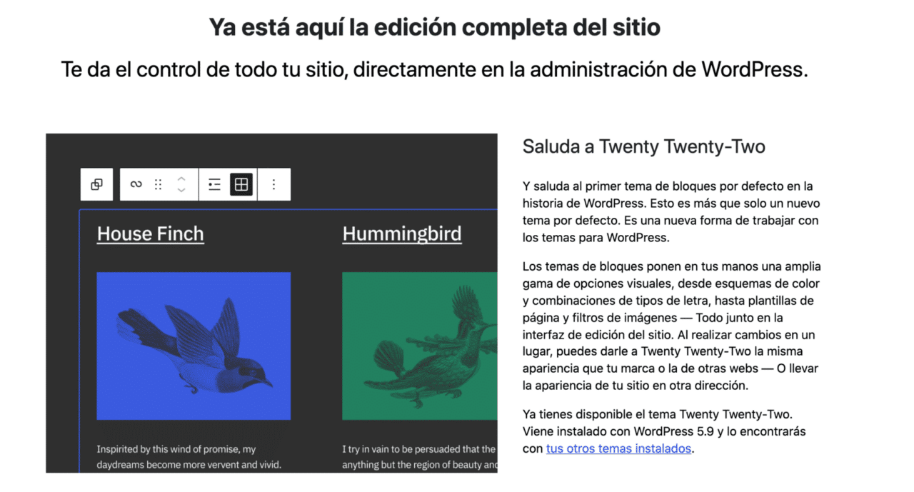 Wordpress 5 9 Edicion Completa Del Sitio