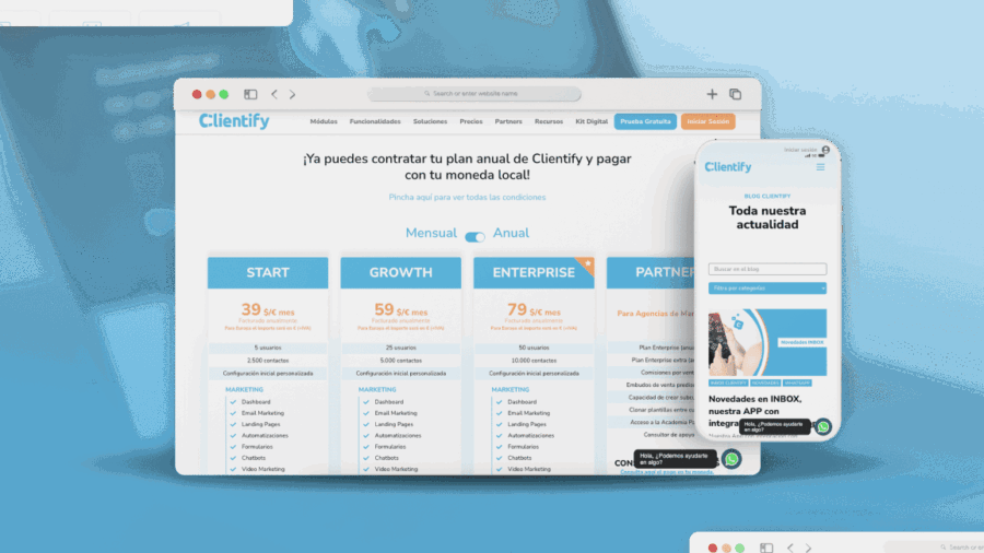 Desarrollo web Clientify