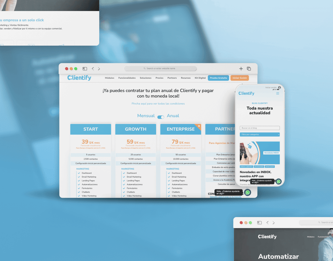 Desarrollo web Clientify