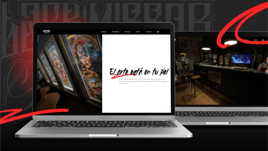 Diseño web para Black Mirror Tattoo