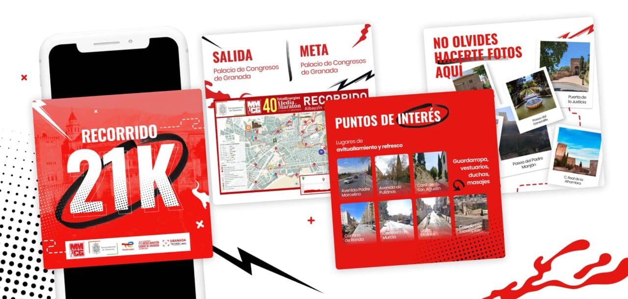 Marketing Y Comunicación Digital Para Totalenergies 40 Media Maratón Ciudad De Granada Carrusel