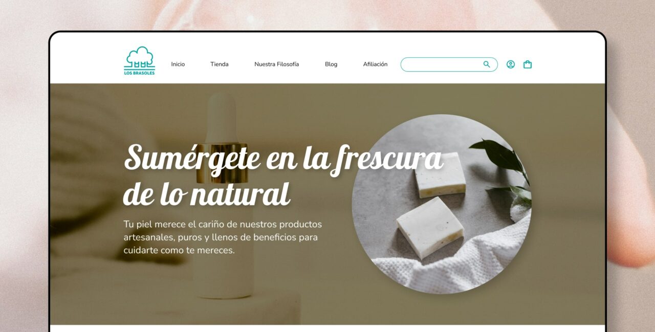Diseño web para cosméticos naturales: Los brasoles