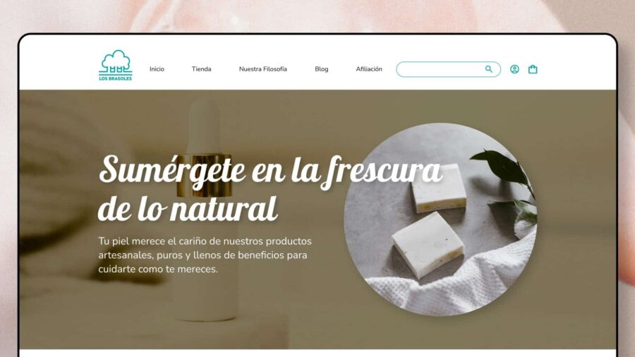 Diseño web para cosméticos naturales: Los brasoles