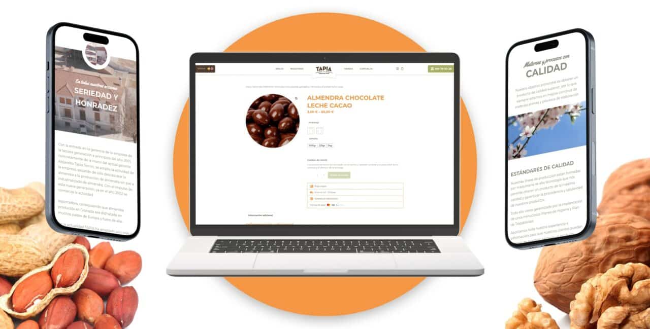 Desarrollo y diseño web tienda online: Tapia Food