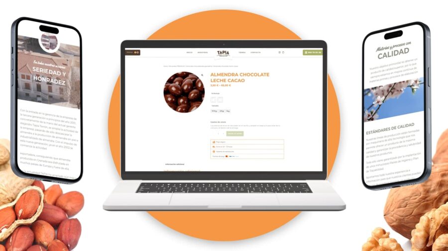 Desarrollo y diseño web tienda online: Tapia Food