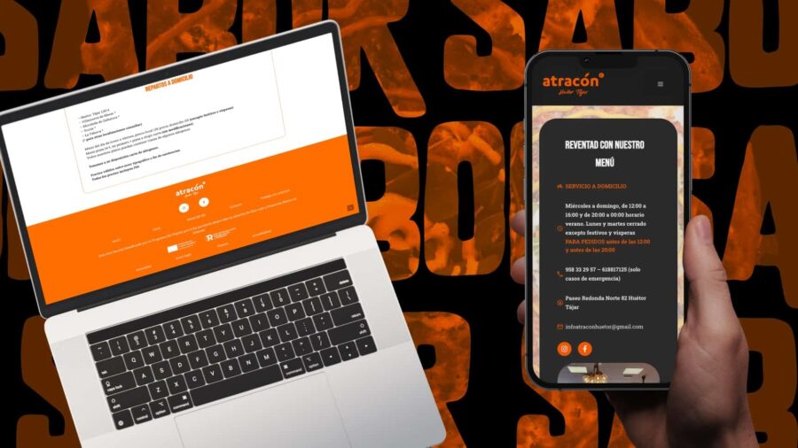 Diseño web para restaurantes: Atracón Huétor Tájar