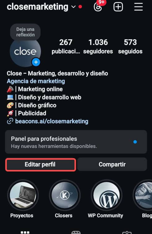 La Fórmula Maestra Para Crear Biografías Para Instagram De Empresa Editar Perfil Boton Editar