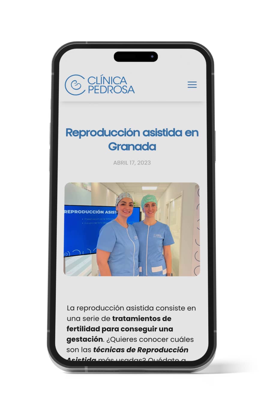 Diseño Web Salud Clínica Pedrosa Phone