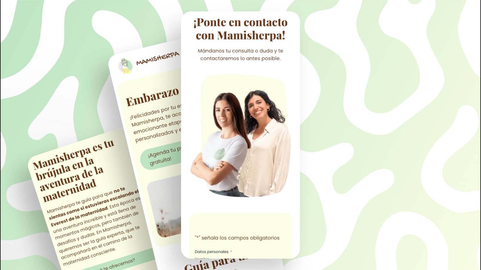 Portada Diseño Web Servicios De Maternidad Mamisherpa