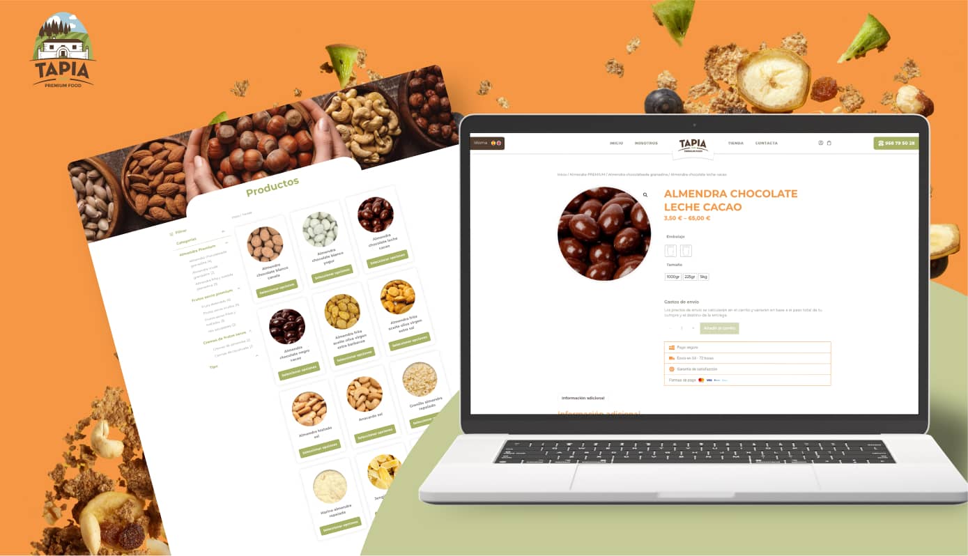 Landing Agroalimentaria Tapia Food
