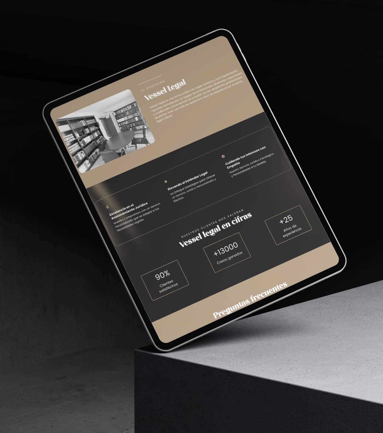 Diseño Web Para Abogados Vessel Legal Tablet