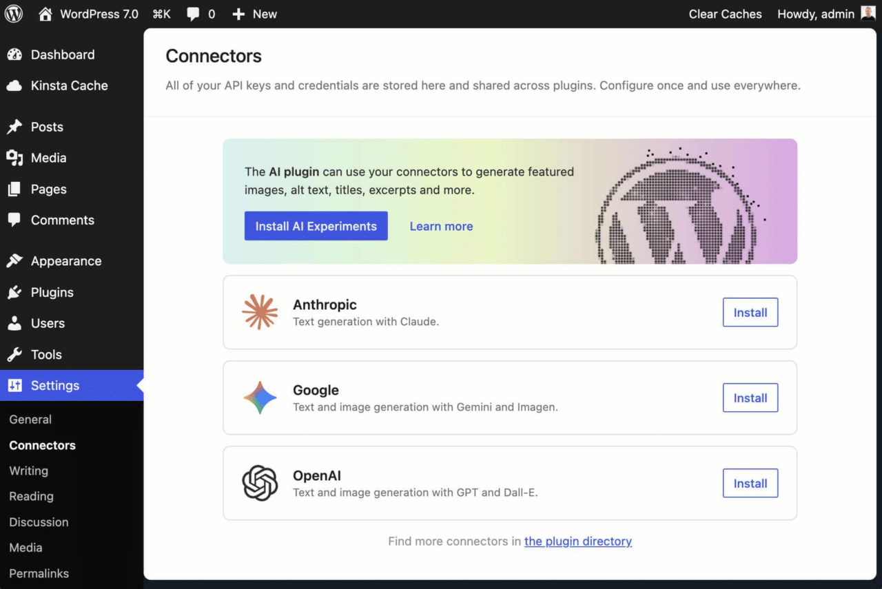 Wordpress 7.0: Lo Que Necesitas Saber Antes De Darle Al Botón De Actualizar Wordpress 7.0 Conectores Ia