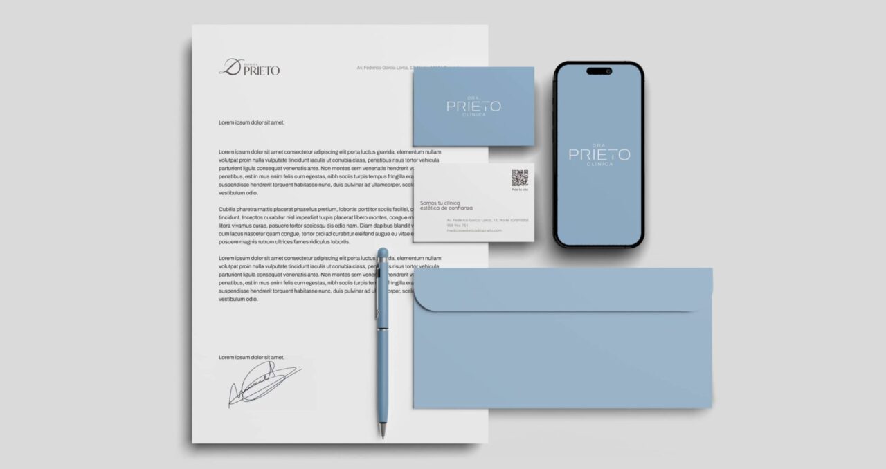 Logo Clínica Dra. Prieto Diseño De Papelería