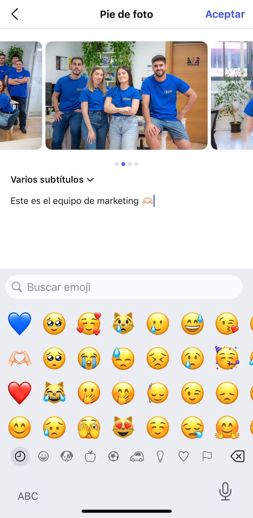 Novedad carrusel de Instagram: nuevos captions para contar historias Carrusel Instagram nuevos captions para contar historias paso 3
