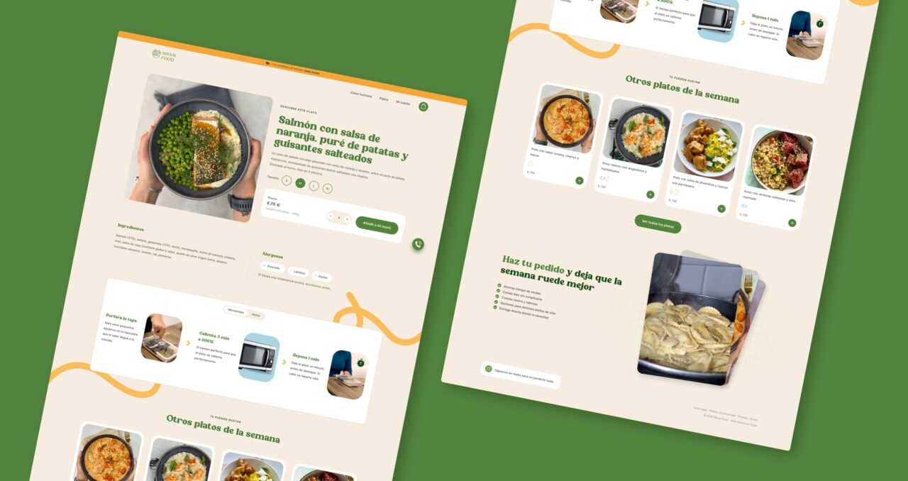 Diseño web para Masai Food: comida a domicilio Diseno web para Masai Food comida a domicilio ficha de producto