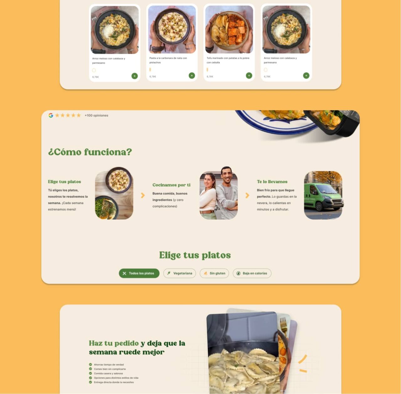 Diseño web para Masai Food: comida a domicilio Diseno web para Masai Food comida a domicilio menus