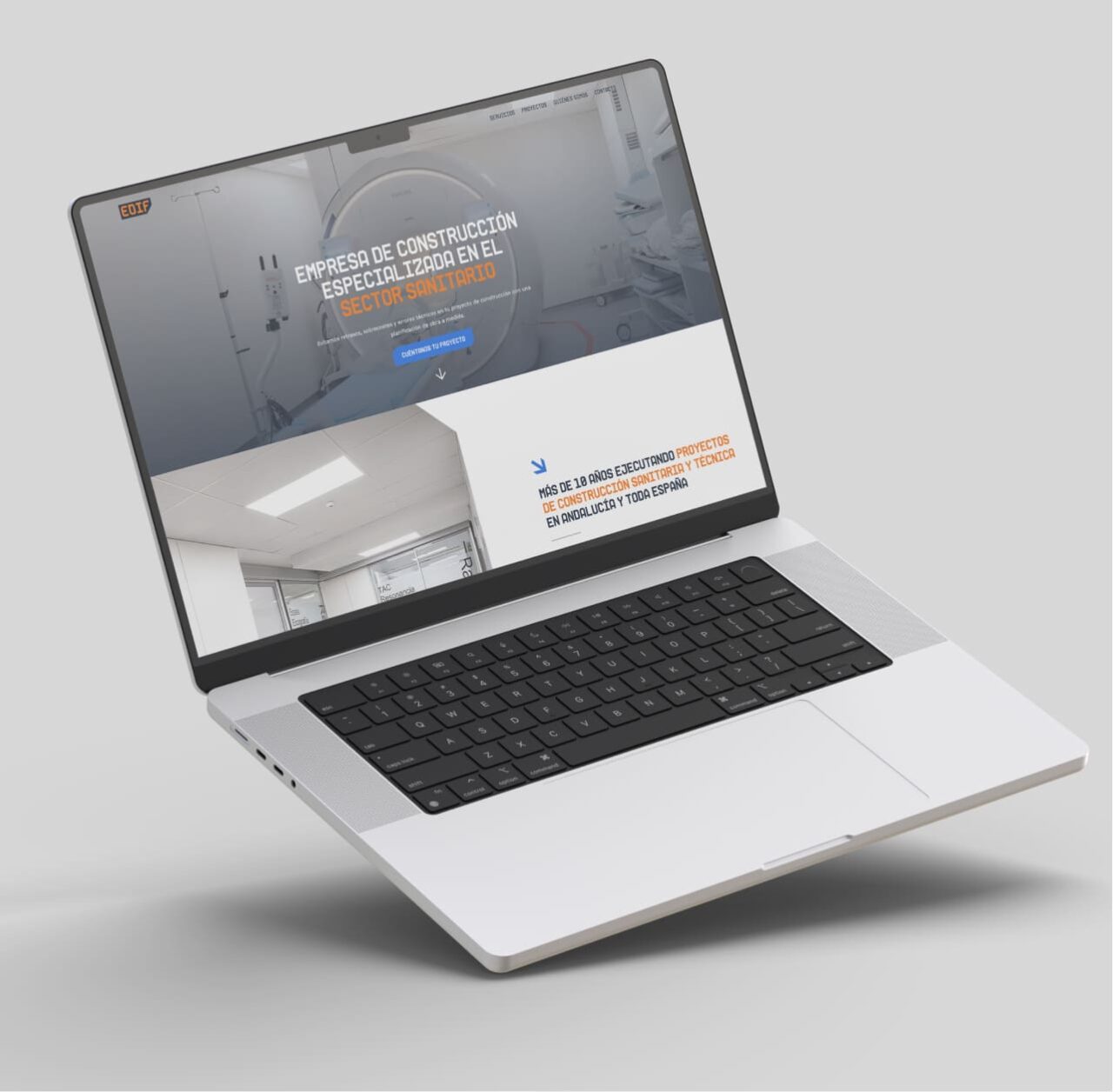 Página web construcción especializada: Edif Edif web mockup 1