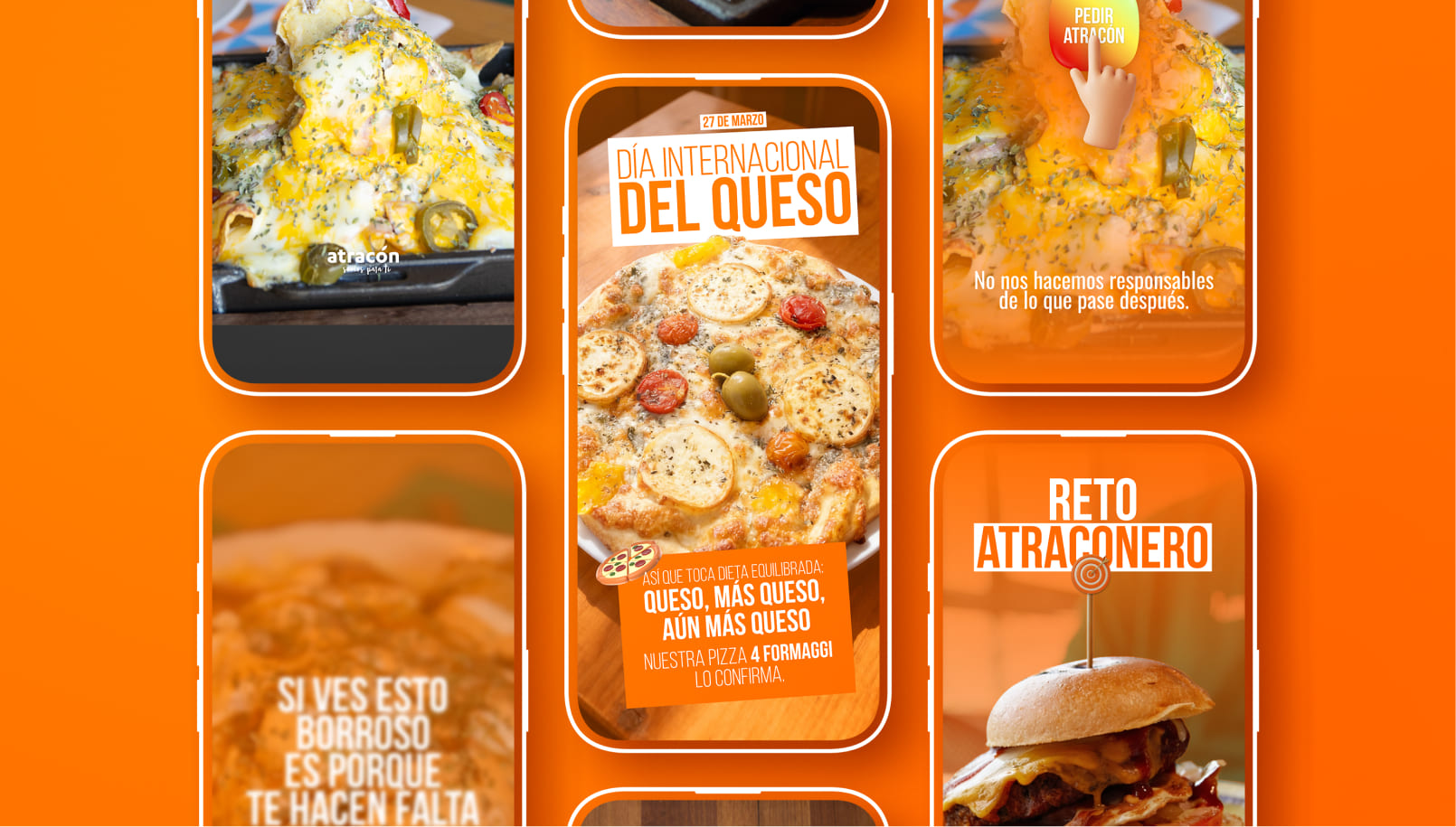 Redes sociales restaurante Atracón Loja: diseño de redes sociales PORTADA 3